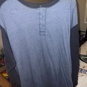 Multi blue long sleeve shirt